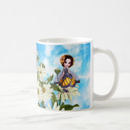 Café Taza personalizada de la hada de la mariposa
