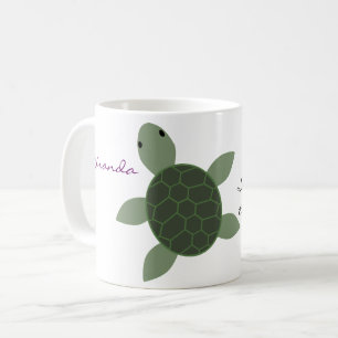 Café Taza personalizada de la tortuga de mar del bebé