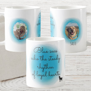 Café Taza personalizada de Labrador Retriever en agua a