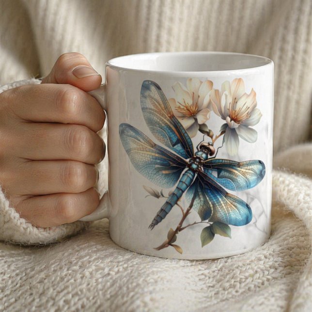 Café Taza personalizada de libélula con acuarela (Subido por el creador)