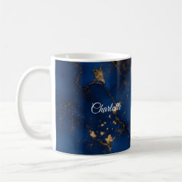 Café Taza personalizada de lujo con patrón de mármol y