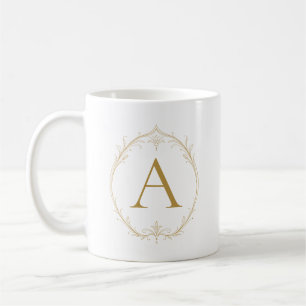 Café Taza Personalizada de Marfil con Lirio y Champán I