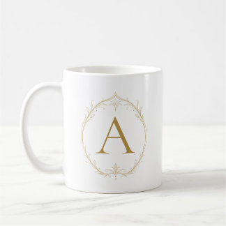Café Taza Personalizada de Marfil con Lirio y Champán I