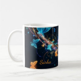Café Taza personalizada de mariposa mística