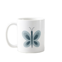 Taza personalizada de mariposa verde suave linda T