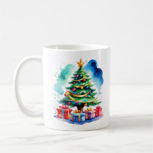 Café Taza Personalizada de Navidad con Árbol