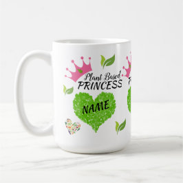 Café Taza personalizada de princesa vegana - Taza vegan