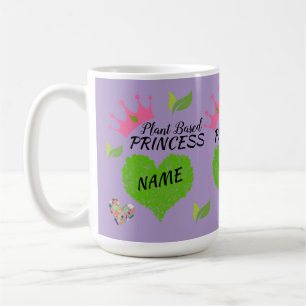 Café Taza personalizada de princesa vegana - Taza vegan