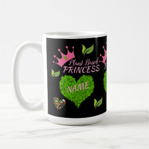 Café Taza personalizada de princesa vegana - Taza vegan