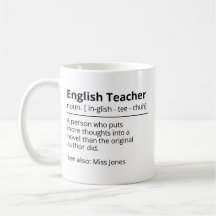 Taza Personalizada de Profesor de Inglés Divertido