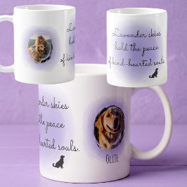 Café Taza personalizada de Retriever Dorado Lavanda con