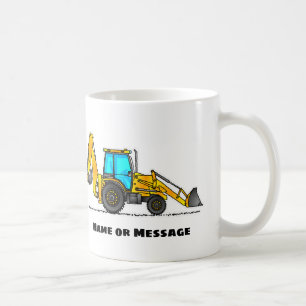 Café Taza Personalizada de Retroexcavadora, Regalo para