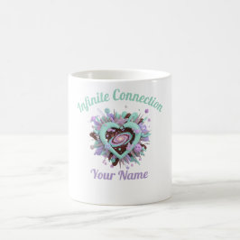Café Taza personalizada de San Valentín y morado y azul