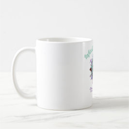 Café Taza personalizada de San Valentín y morado y azul