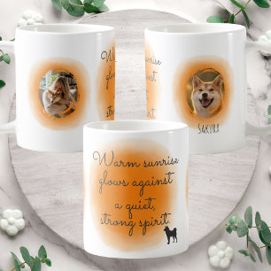 Café Taza personalizada de Shiba Inu en acuarela de nar