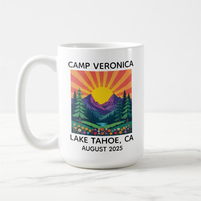 Café Taza Personalizada de Soltera en el Campamento, Re (Izquierda)