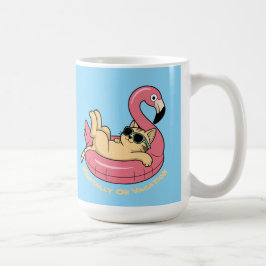 Café Taza Personalizada de Vacaciones Divertidas Rosa y