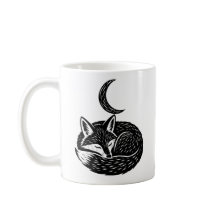 Taza personalizada de zorro y luna