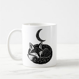 Café Taza personalizada de zorro y luna