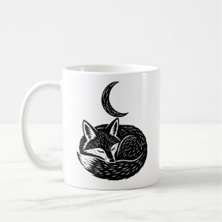 Café Taza personalizada de zorro y luna