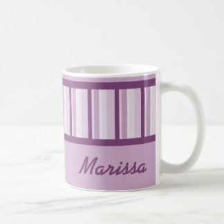 Café Taza personalizada Deco de color de malva