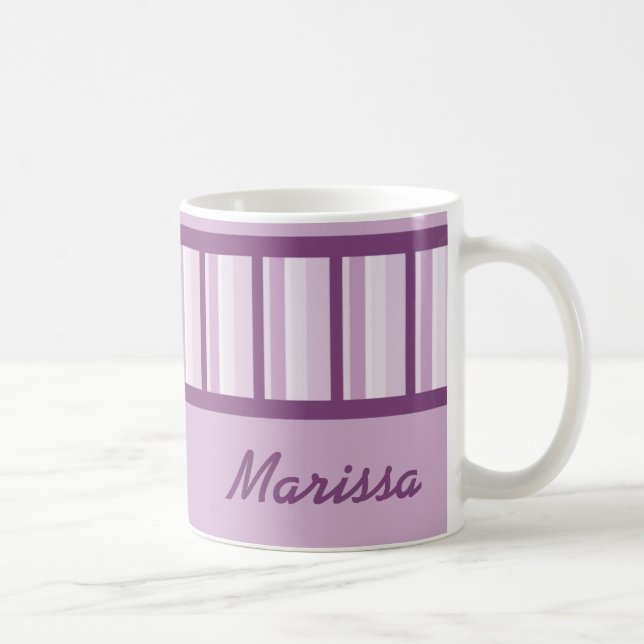 Café Taza personalizada Deco de color de malva (Derecha)