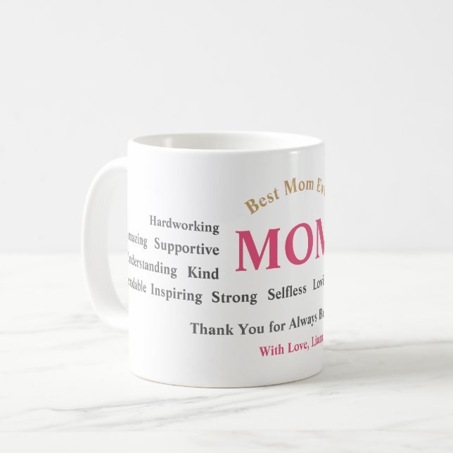 Café Taza personalizada del Día de la Madre (Anverso izquierdo)