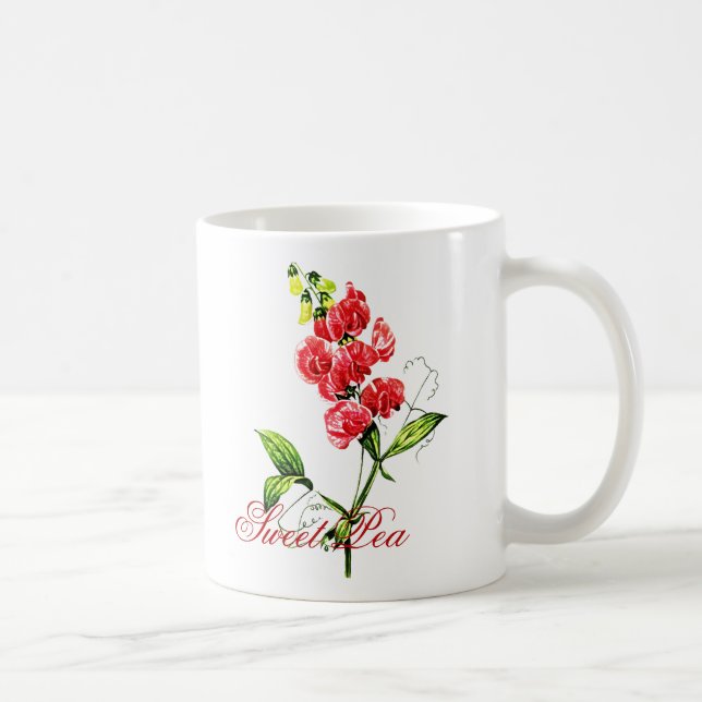 Café Taza personalizada del guisante de olor (Derecha)