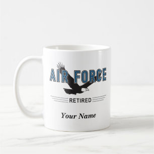 Café Taza personalizada del jubilado de la fuerza aére