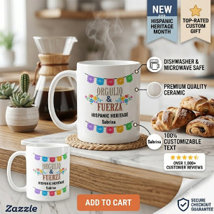 Café Taza personalizada del Mes de la Herencia Hispana