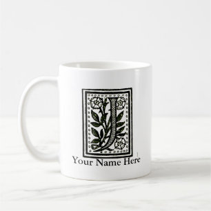 Café Taza personalizada del monograma de la letra J