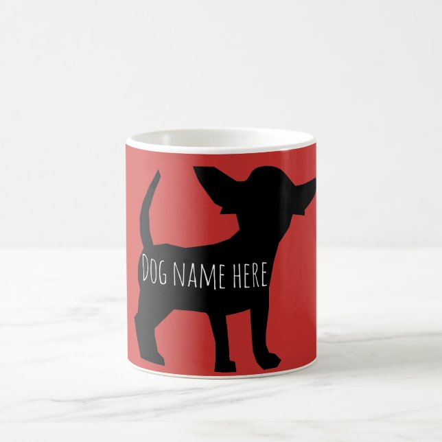 Café Taza personalizada del perrito del chiweenie de la (Centro)