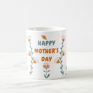 Café Taza personalizada día de la madre simple naranja 