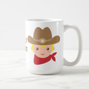 Café Taza Personalizada Estrella de Sheriff Vaquero Lin