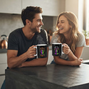 Café Taza personalizada Halloween Novia de Frankenstein
