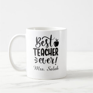 Café Taza Personalizada Mejor Profesor de Todos los Tie