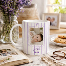 Taza personalizada para abuela con foto de bebé