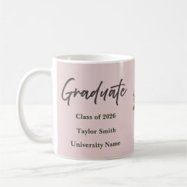 Café Taza personalizada para graduado – Estilo de escri