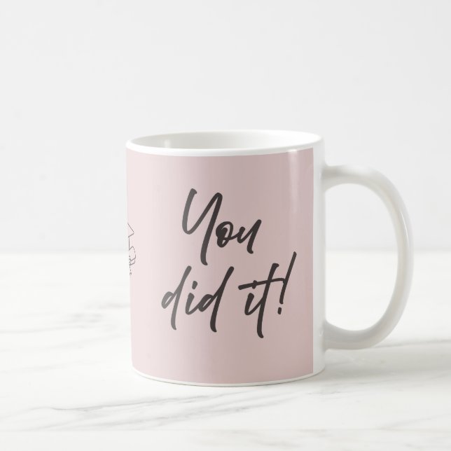 Café Taza personalizada para graduado – Estilo de escri (Derecha)