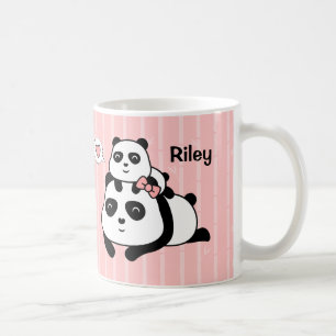 Café Taza personalizada para niños con cachorro de pand