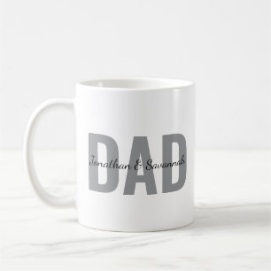 Café Taza personalizada para papá con el nombre de los