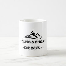 Taza personalizada para parejas de aventuras en la
