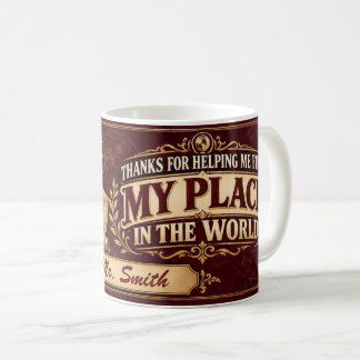Café Taza personalizada para profesor de geografía, reg
