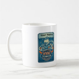 Café Taza personalizada para técnico de HVAC con oso po