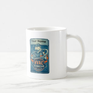 Café Taza personalizada para técnico de HVAC con oso po