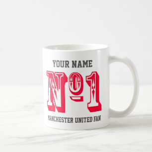 Café Taza personalizada roja número 1 para fanáticos de