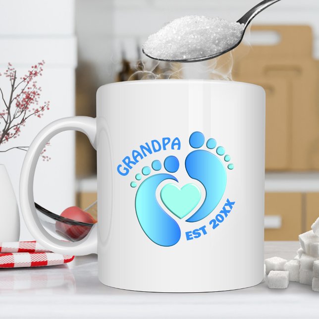 Café Taza Pies de Bebé Azules para Abuelo (Subido por el creador)