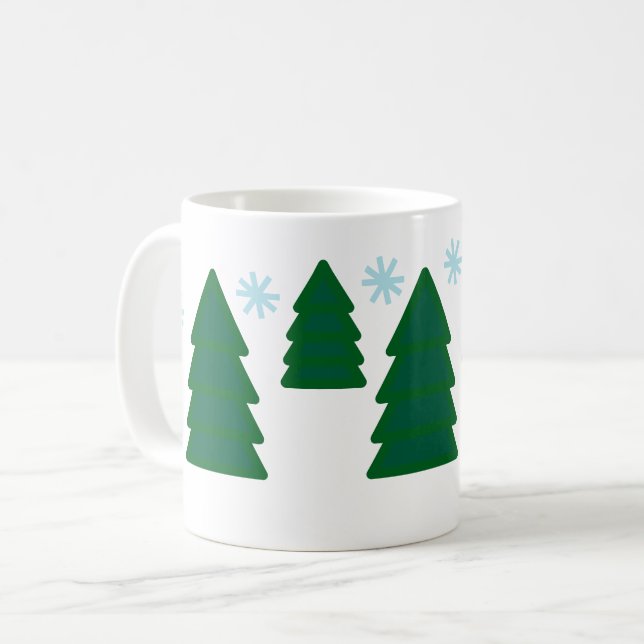 Café Taza - Pinares con Copos de Nieve (Anverso izquierdo)