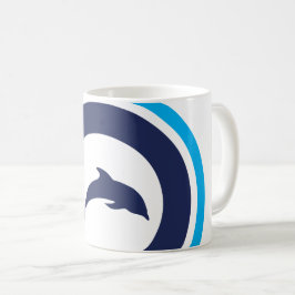 Café Taza PJK 11oz / logo de delfín recortado