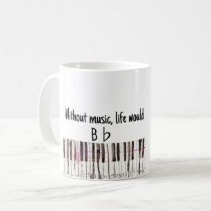 Café Taza plana del retruécano de la música de "B"